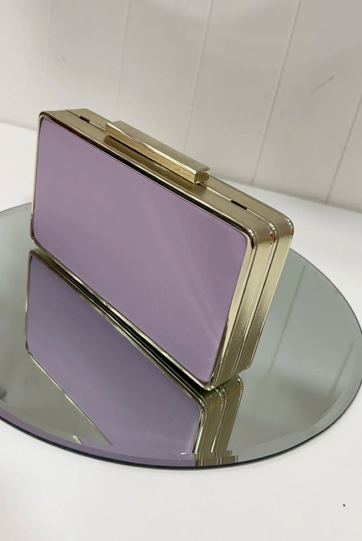 Lodi Lila Lilac Box Clutch