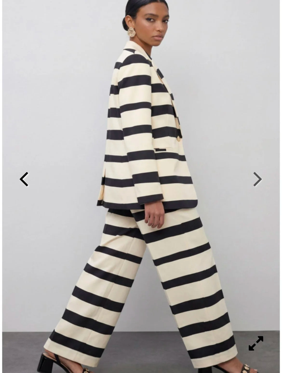 Nicola Satin Striped Culottes