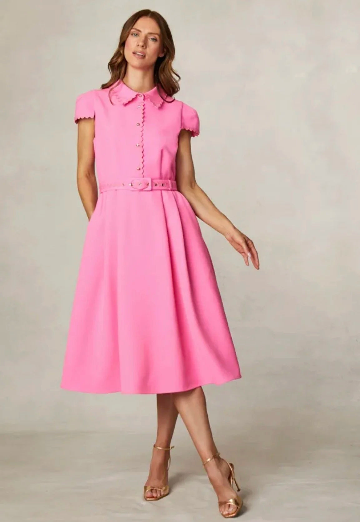 Rickie Pink Collar Dress