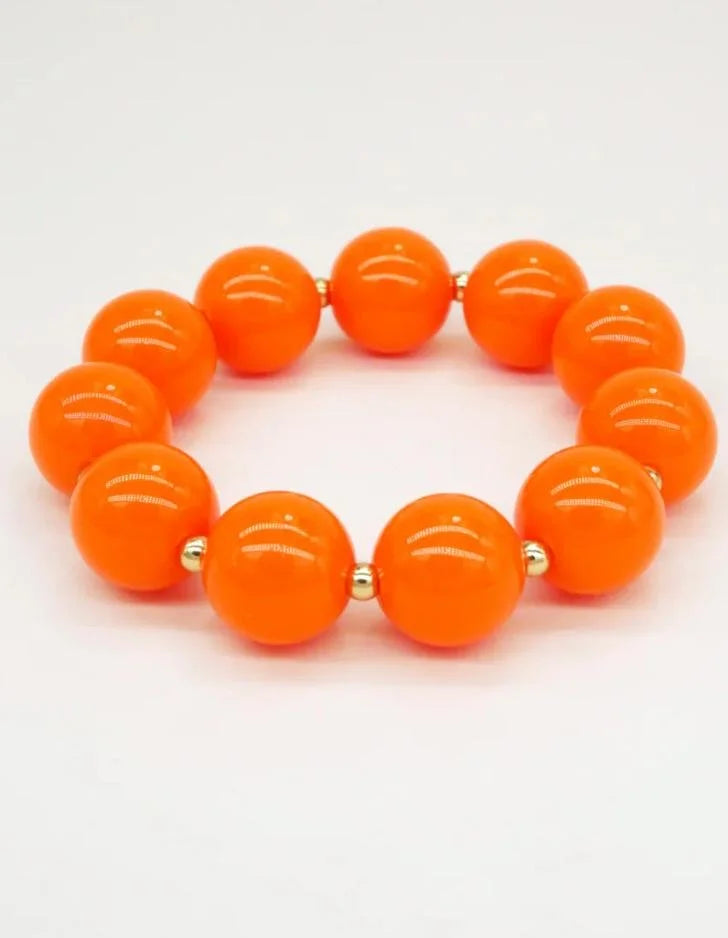 Orange Beaded Bracelet