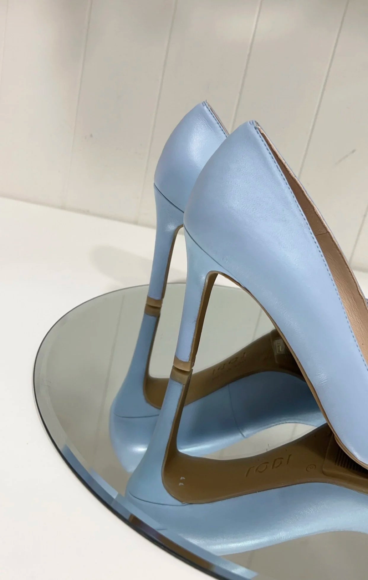 Lodi Powder Blue Rabot Court Shoe