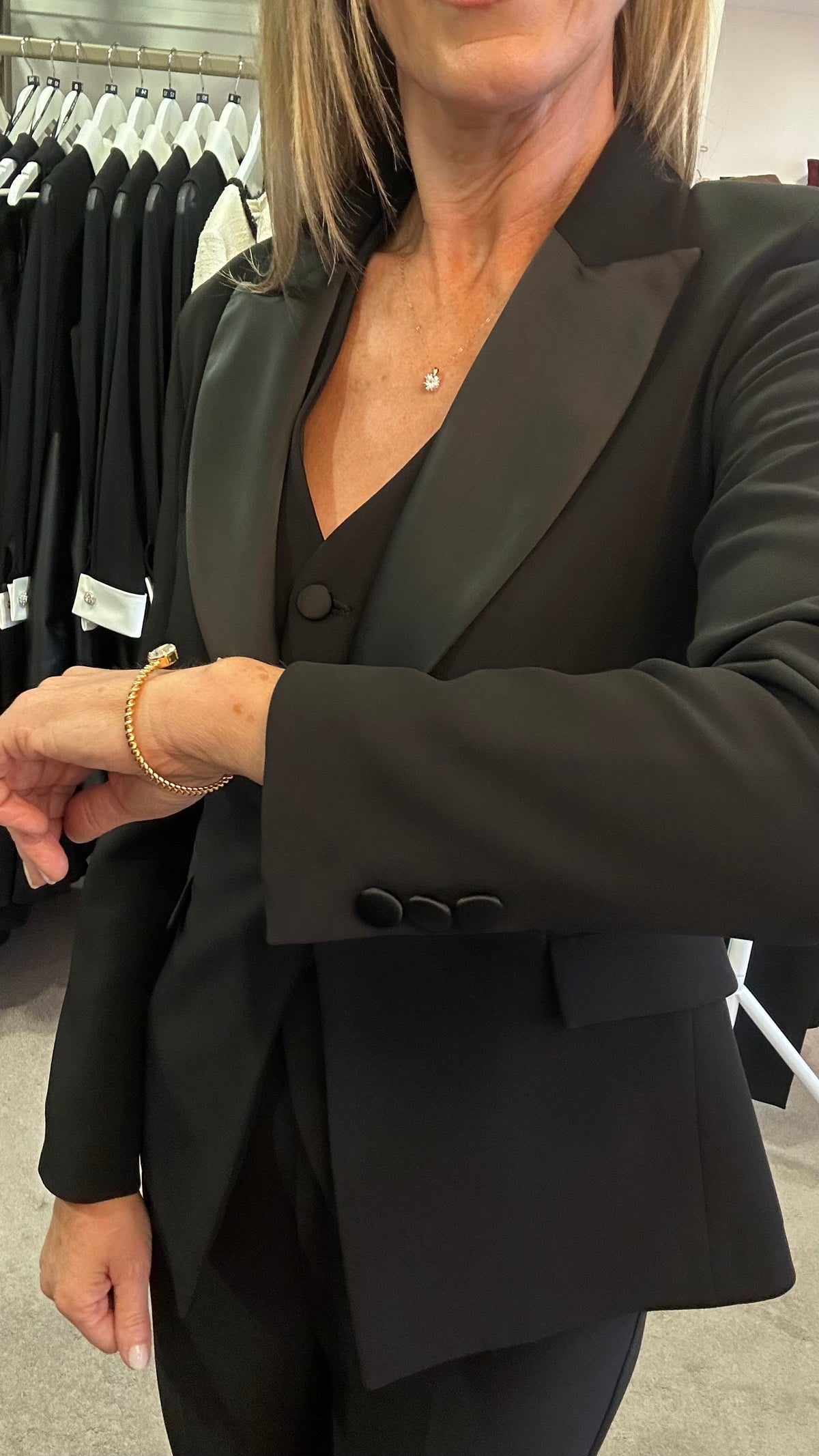 Salento Black Tuxedo 3 Piece Suit