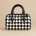 Lola Black & White Woven Bag