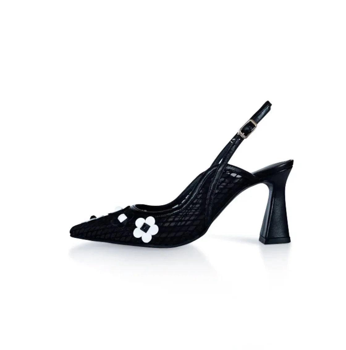 Lodi Raseria Black Flower Slingback