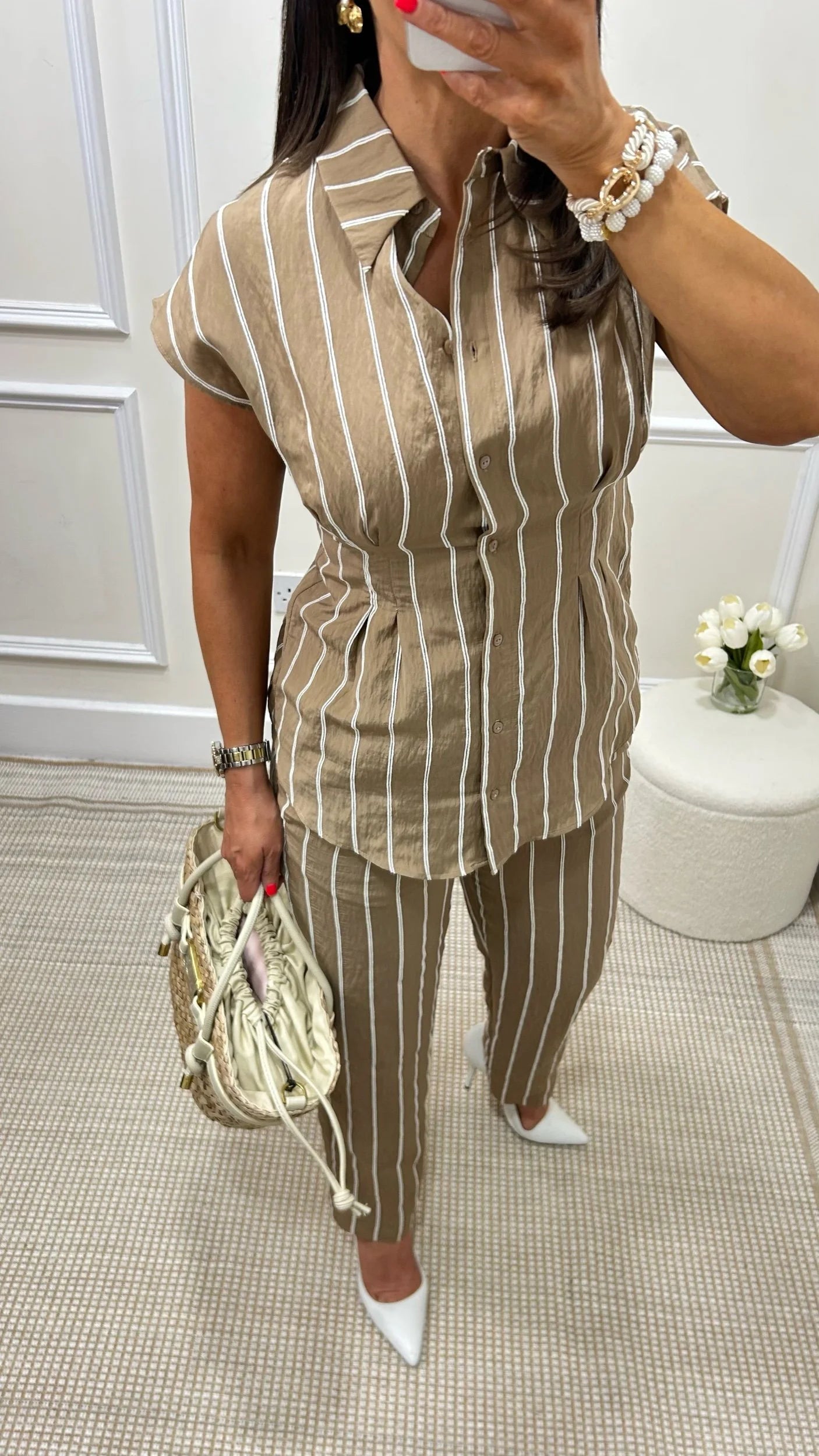 Lara Camel Stripe Co-Ord