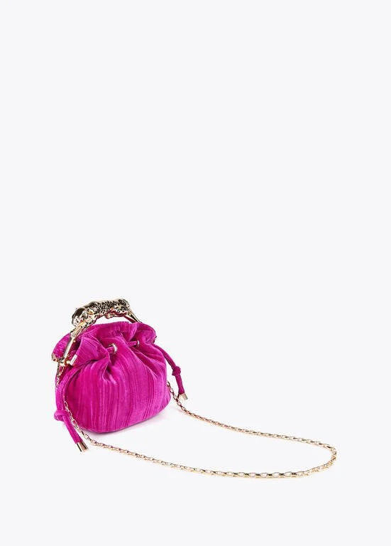 Cheetah Violet Velvet Bag