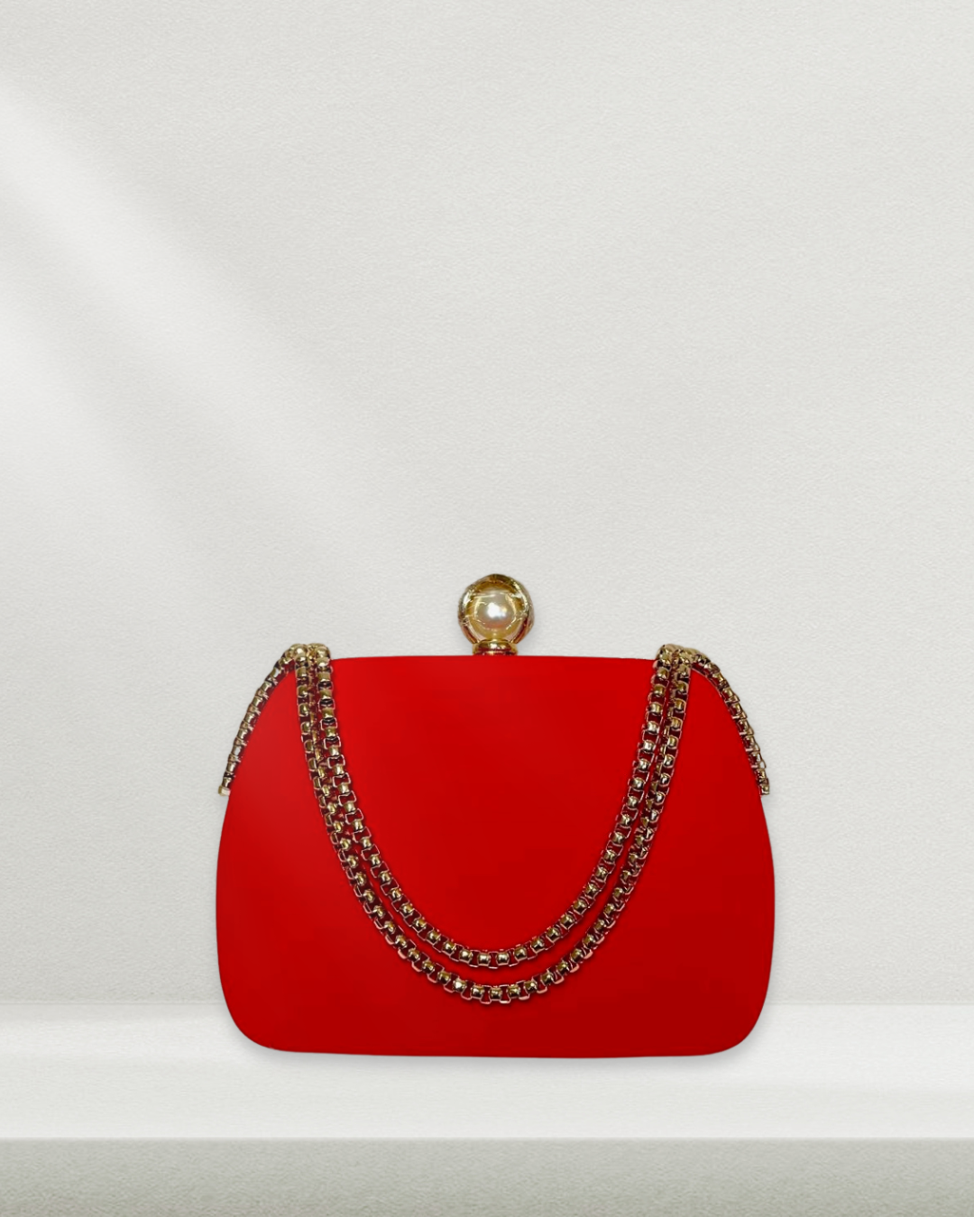 Elan Chilli Red Clutch Bag