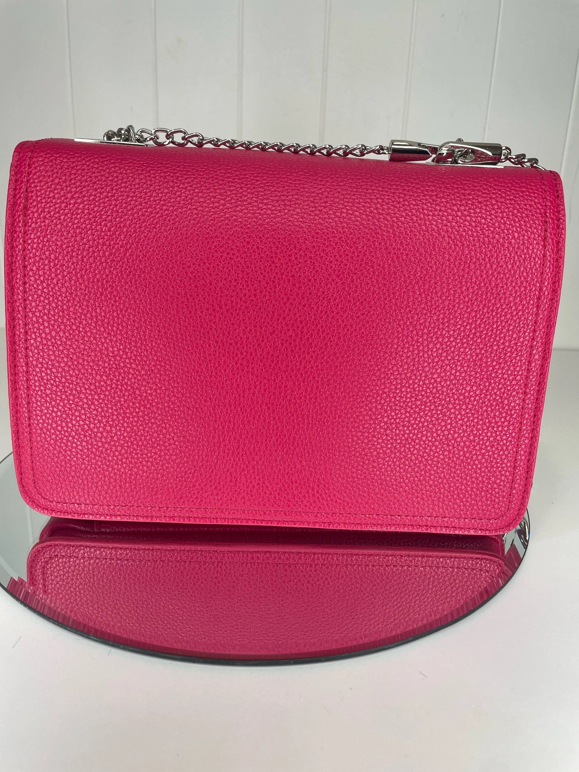 S. Heach Rectangular Leather Shoulder Bag (Raspberry)