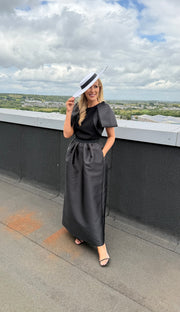Stella Black Puff Sleeve Dress