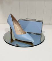 Lodi Powder Blue Rabot Court Shoe