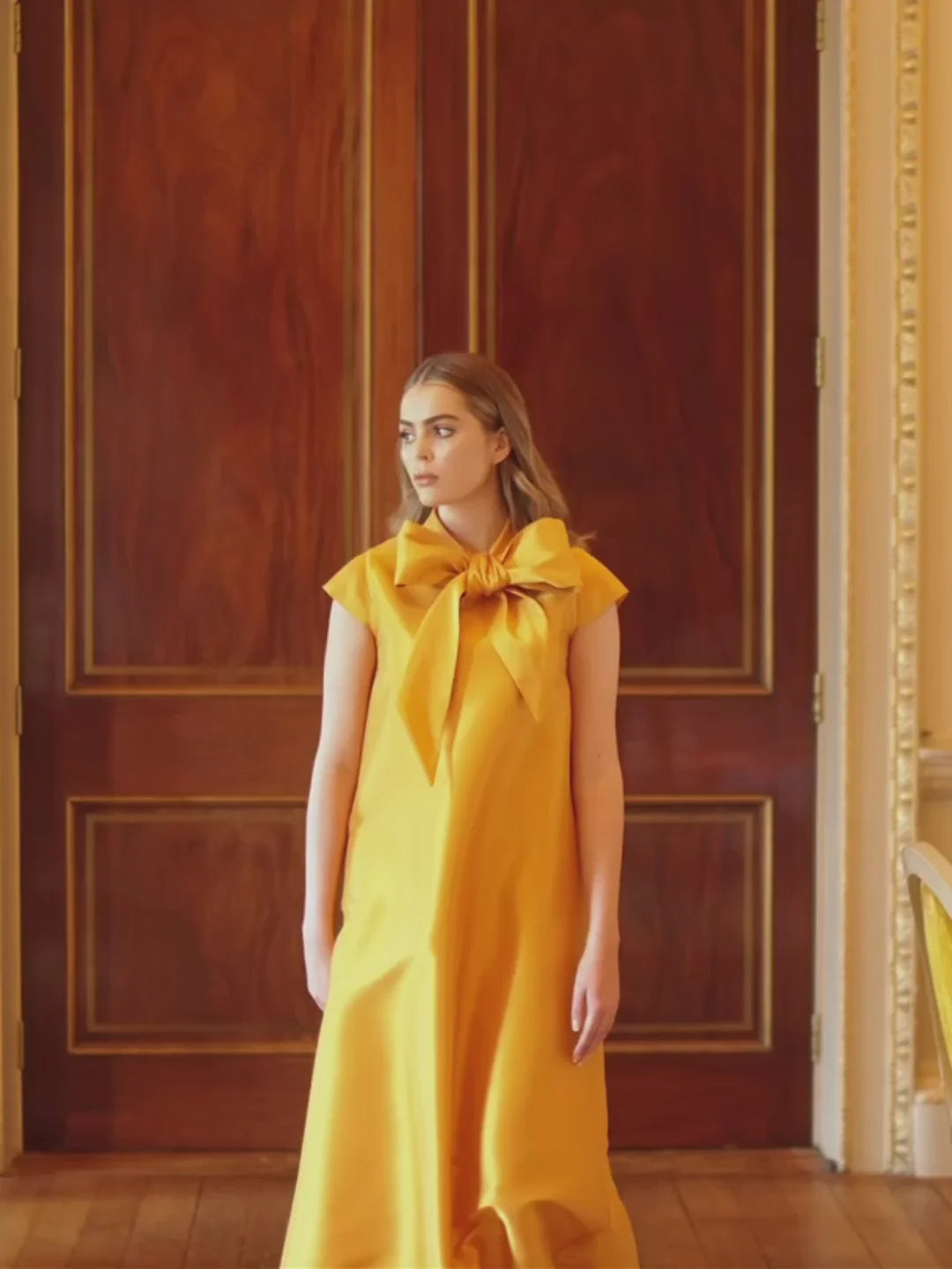 Roisin Linnane Nori Tangerine Bow Dress