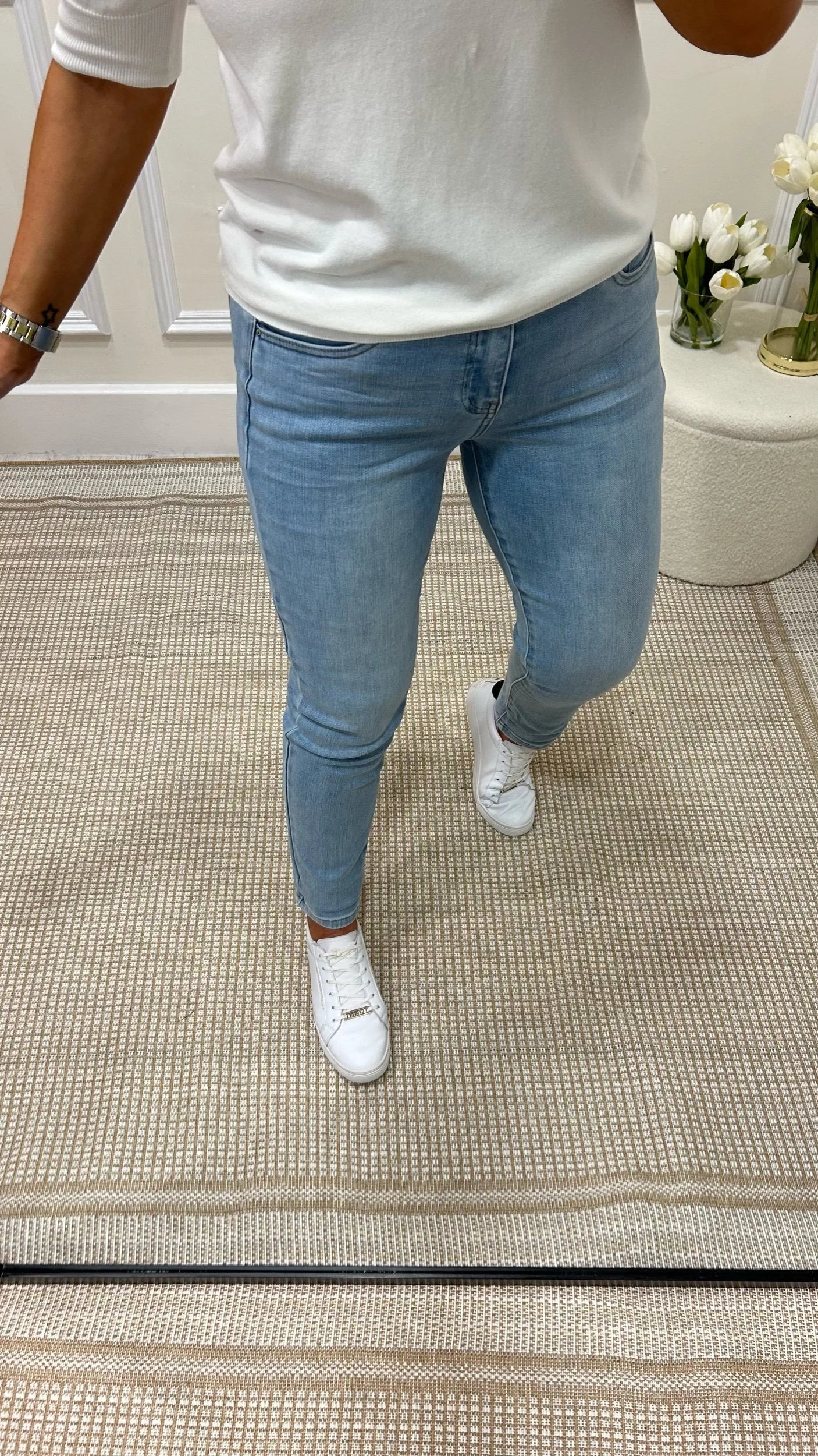 Toxik Light Wash Denim Boyfriend Jean