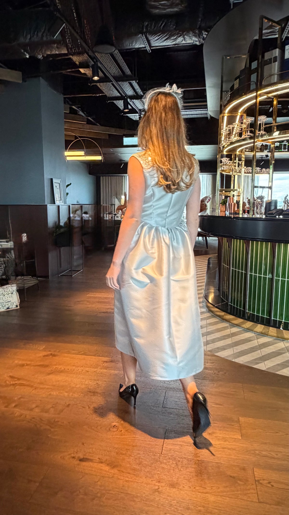 Jenny Sequin Midi Dress in Silver