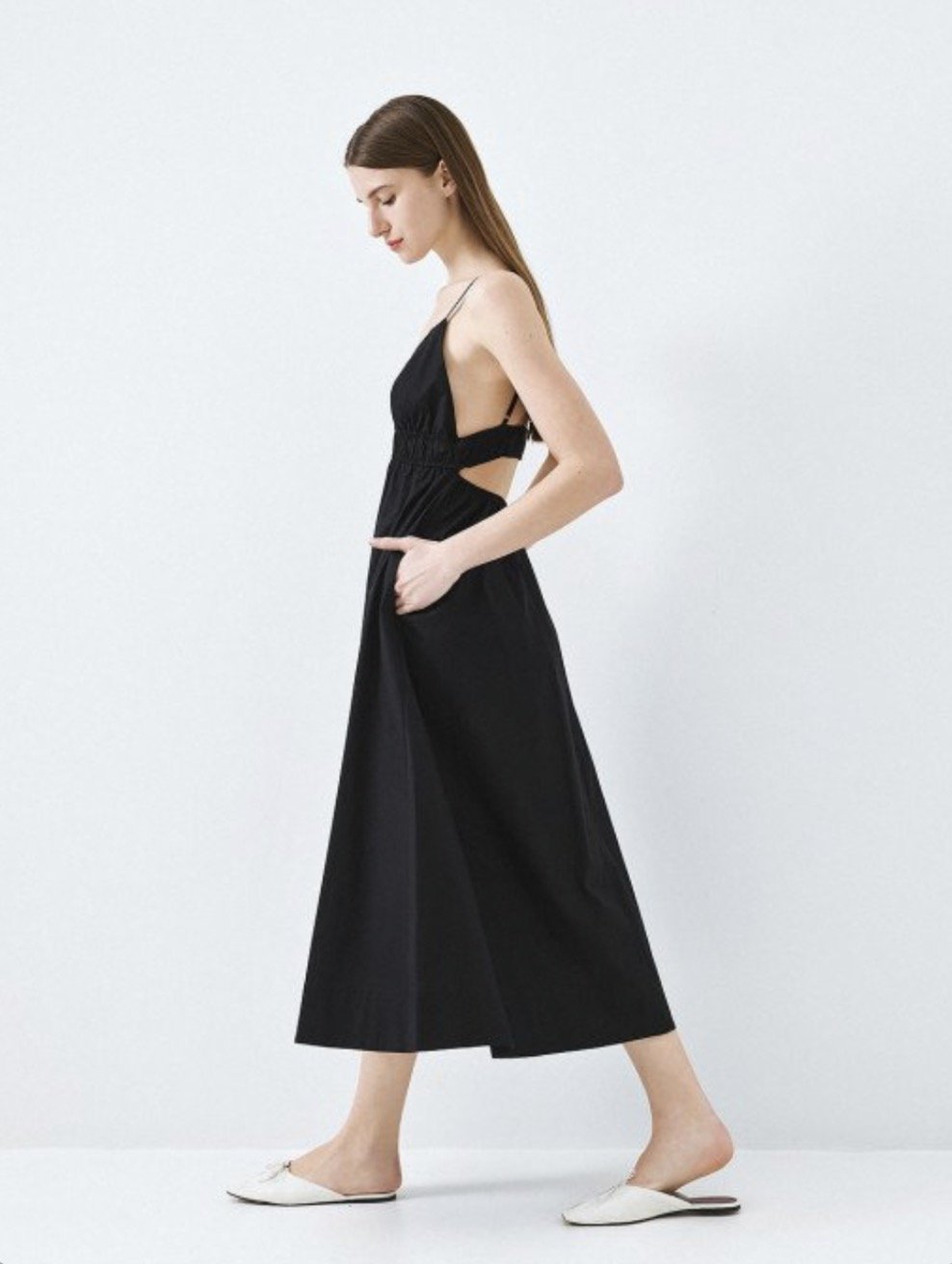 Darlene Black Cotton Dress