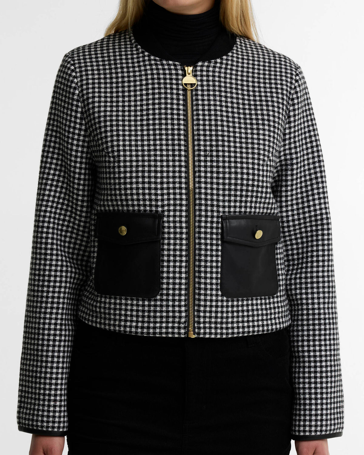 Barbour Halina Gingham Cropped Jacket