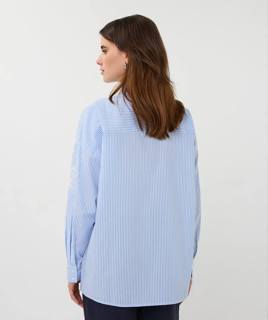 Candy Blue/White Stripe Shirt