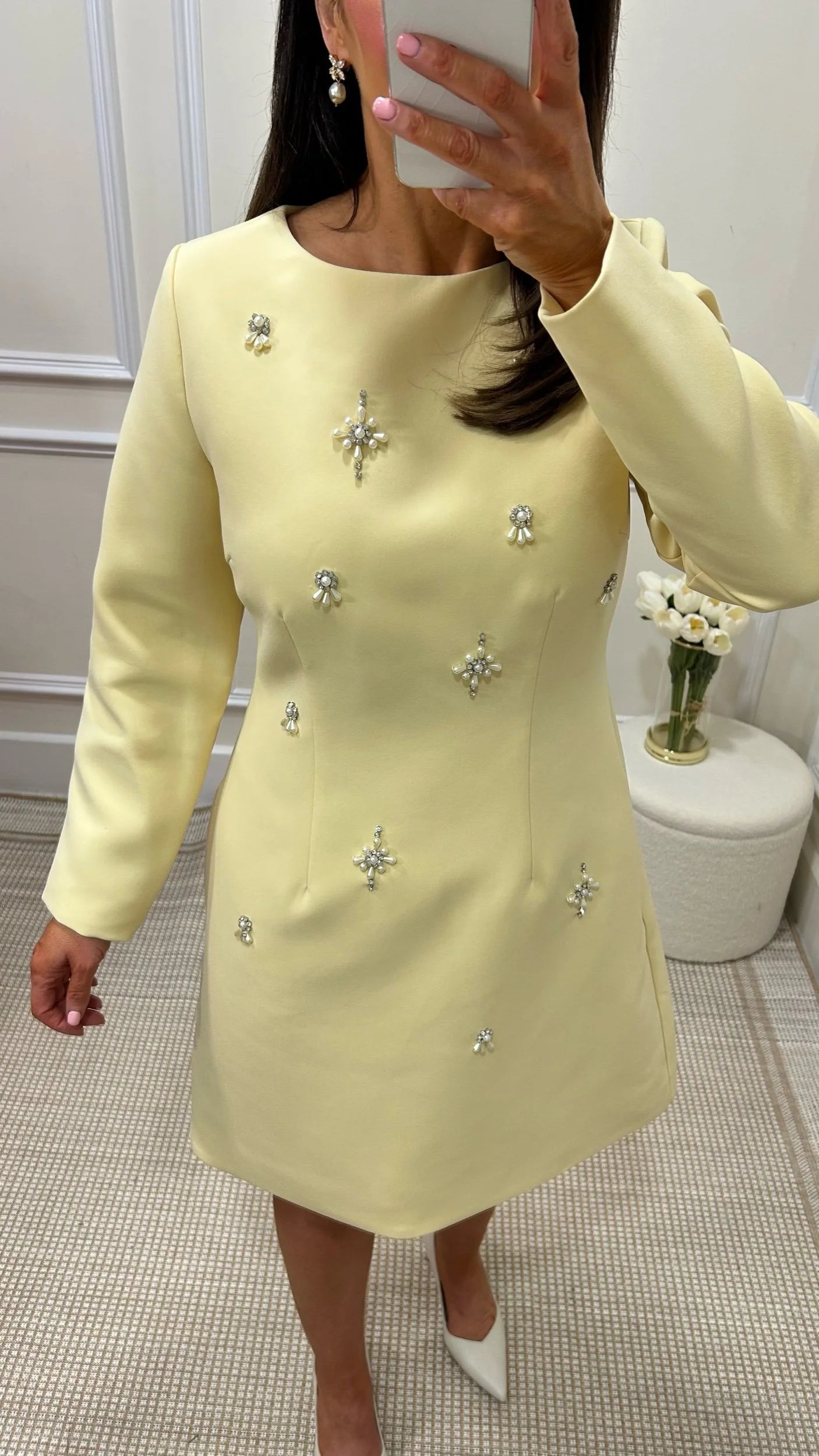 Bree Buttercream Mini Dress