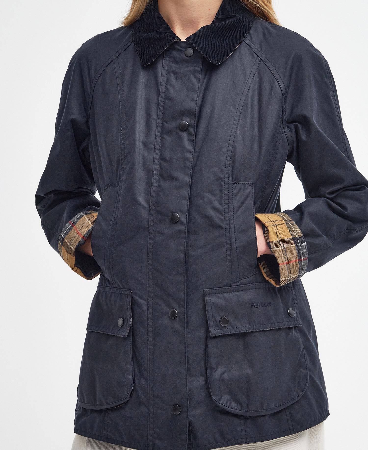 Barbour Navy Beadnell Waxed Jacket