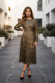 Kris Leopard Print Dress