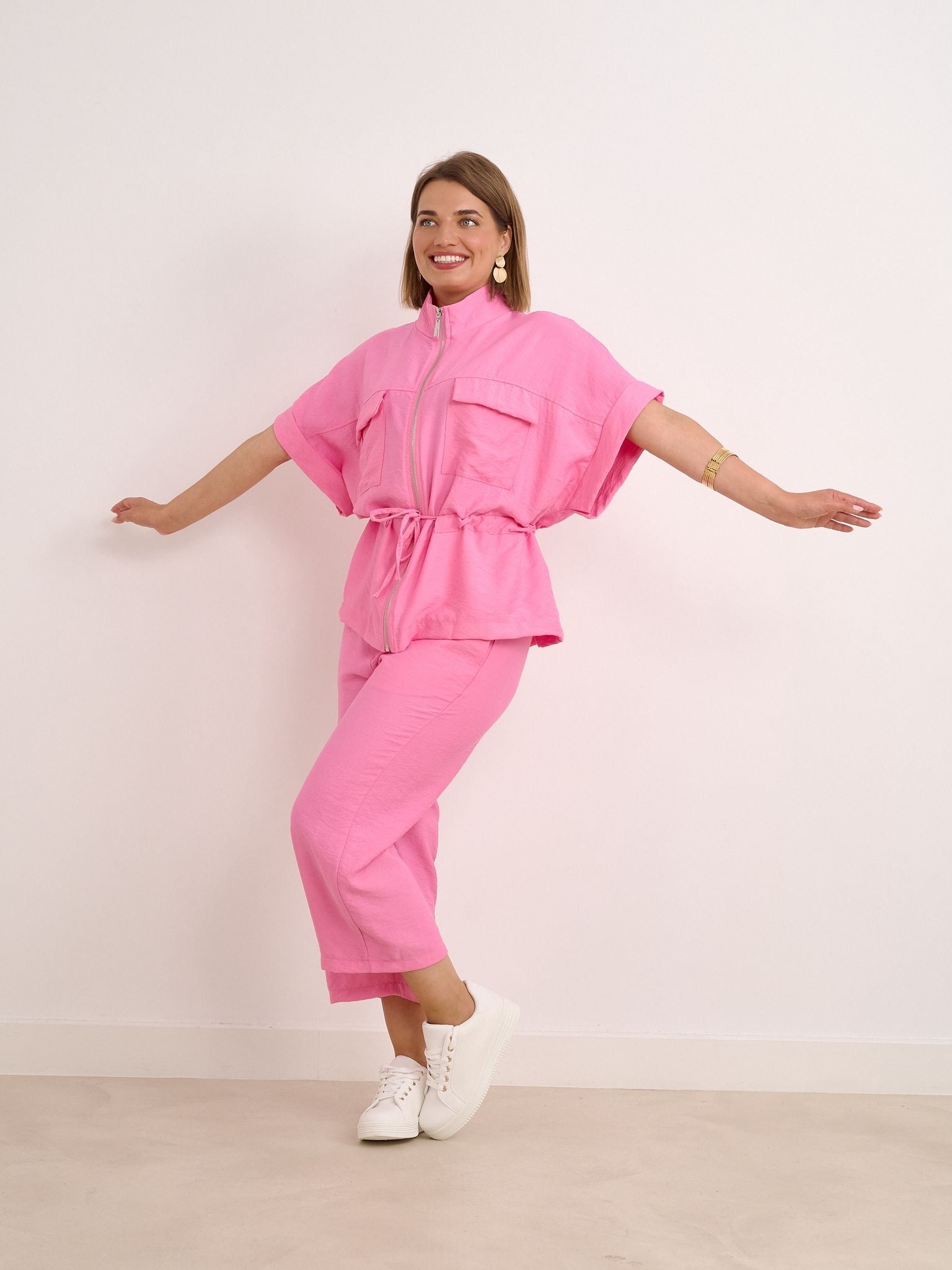Sadie Pink Zip-Up Co-ord