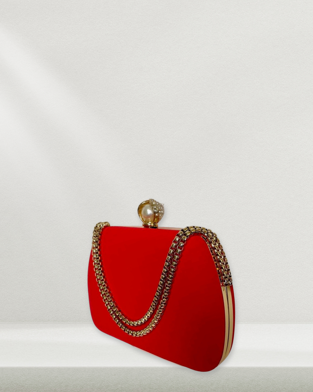 Elan Chilli Red Clutch Bag