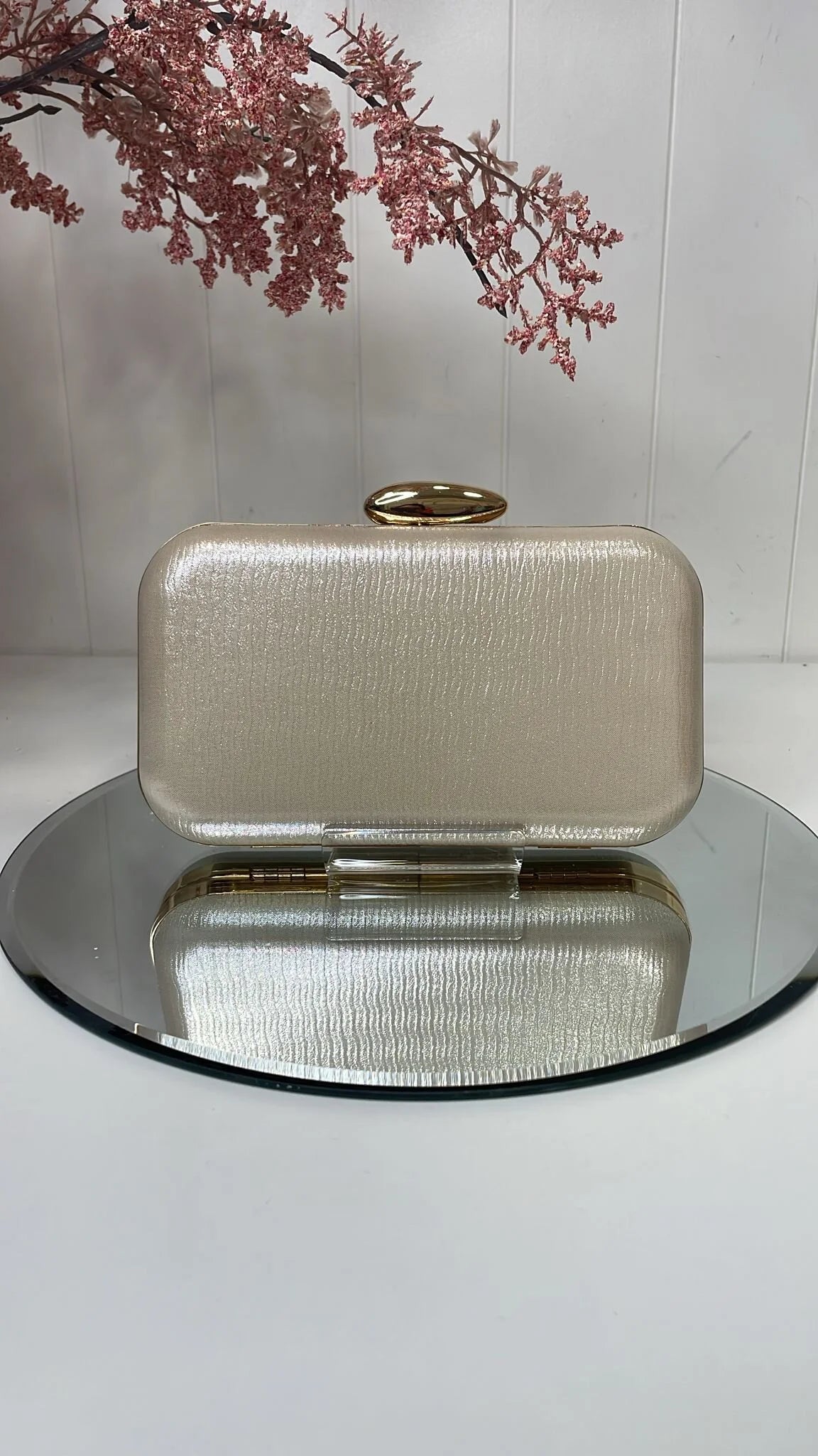 Lola Champagne Clutch Bag