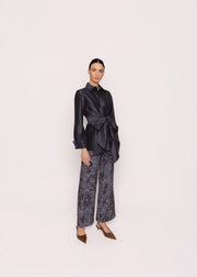 Gemma Midnight Blue Shirt with Sash