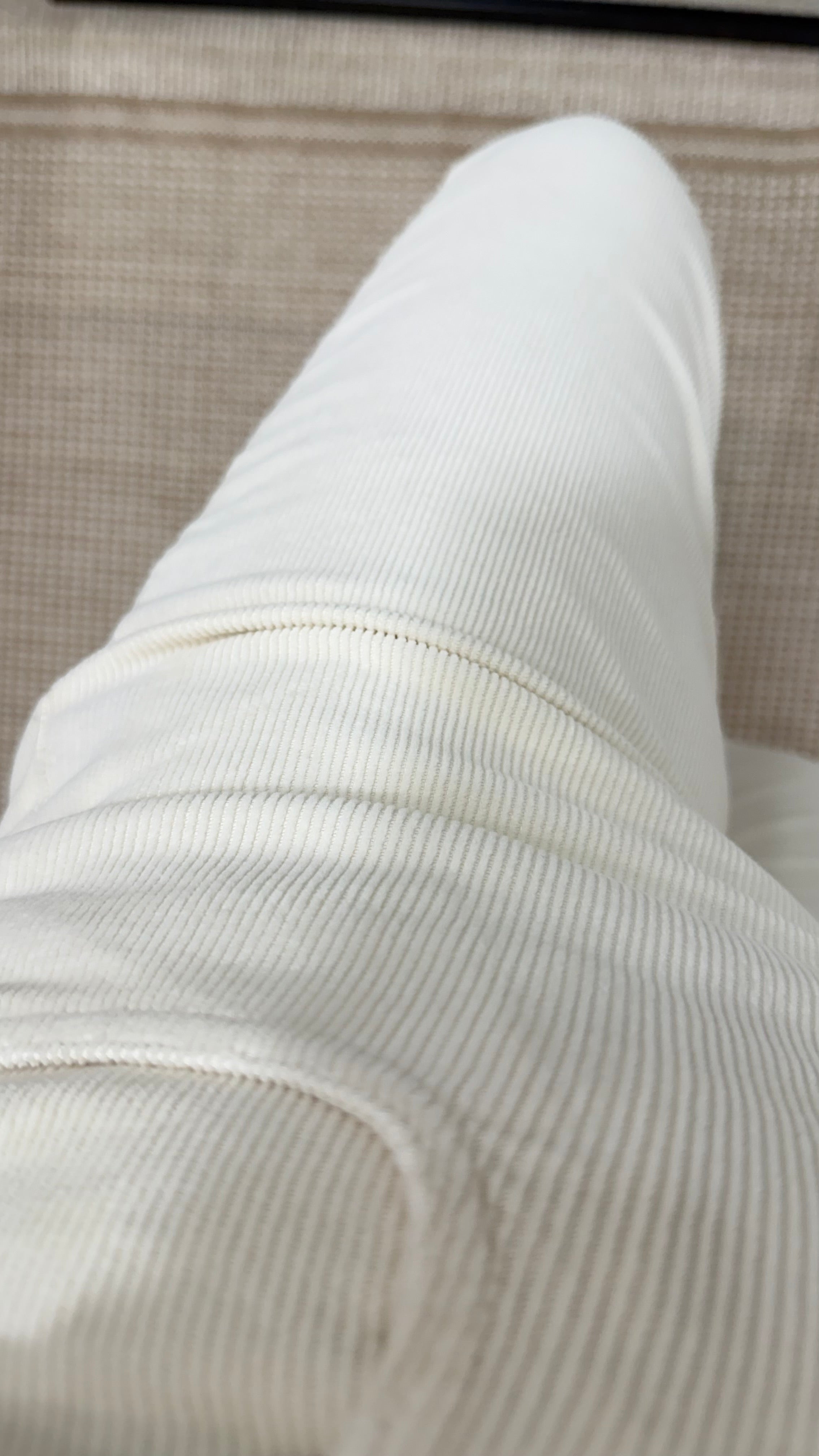 Vera Cream Corduroy Mom Trousers
