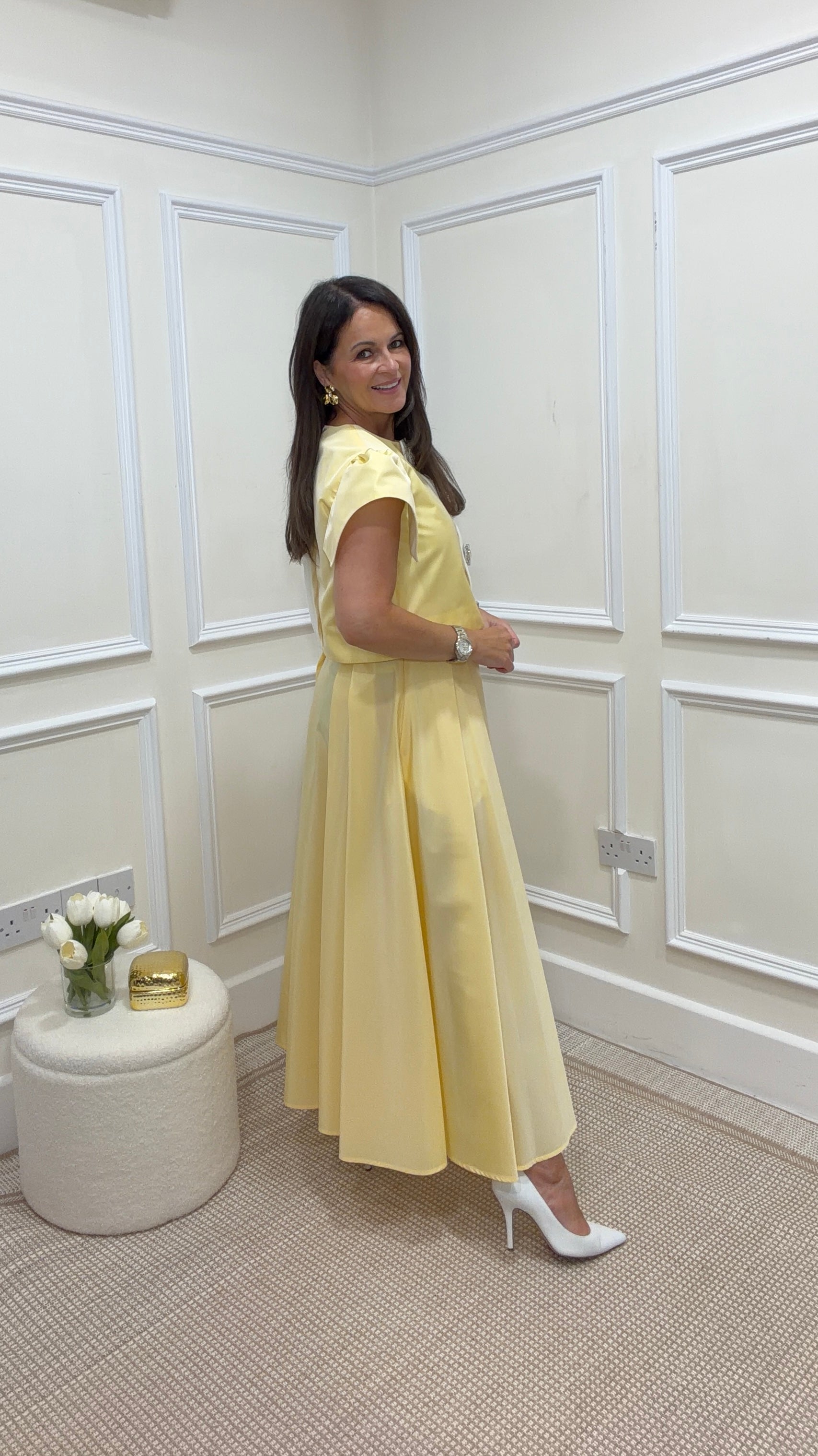 Estee Yellow Blouse & Skirt Co-ord