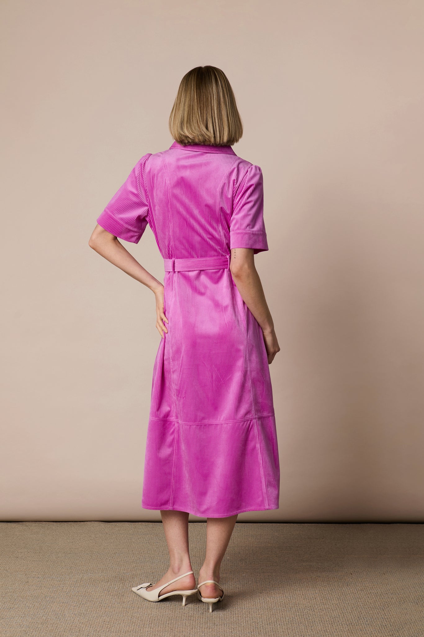 Roxanne Pink Corduroy Dress – Fusion Fashion