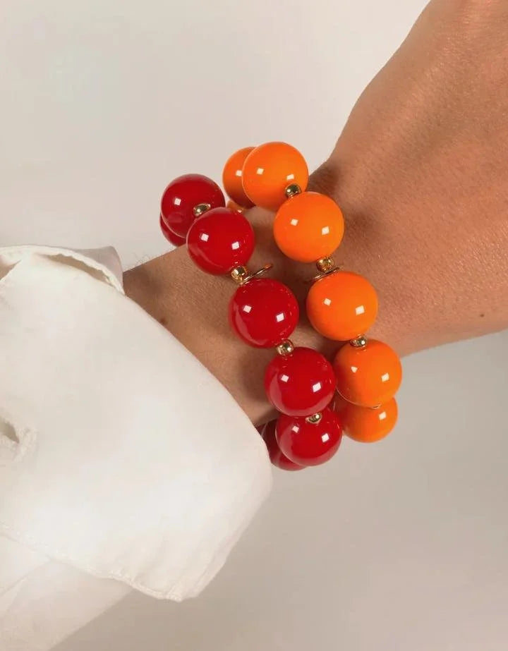 Orange Beaded Bracelet