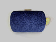 Rosa Navy Suede Clutch