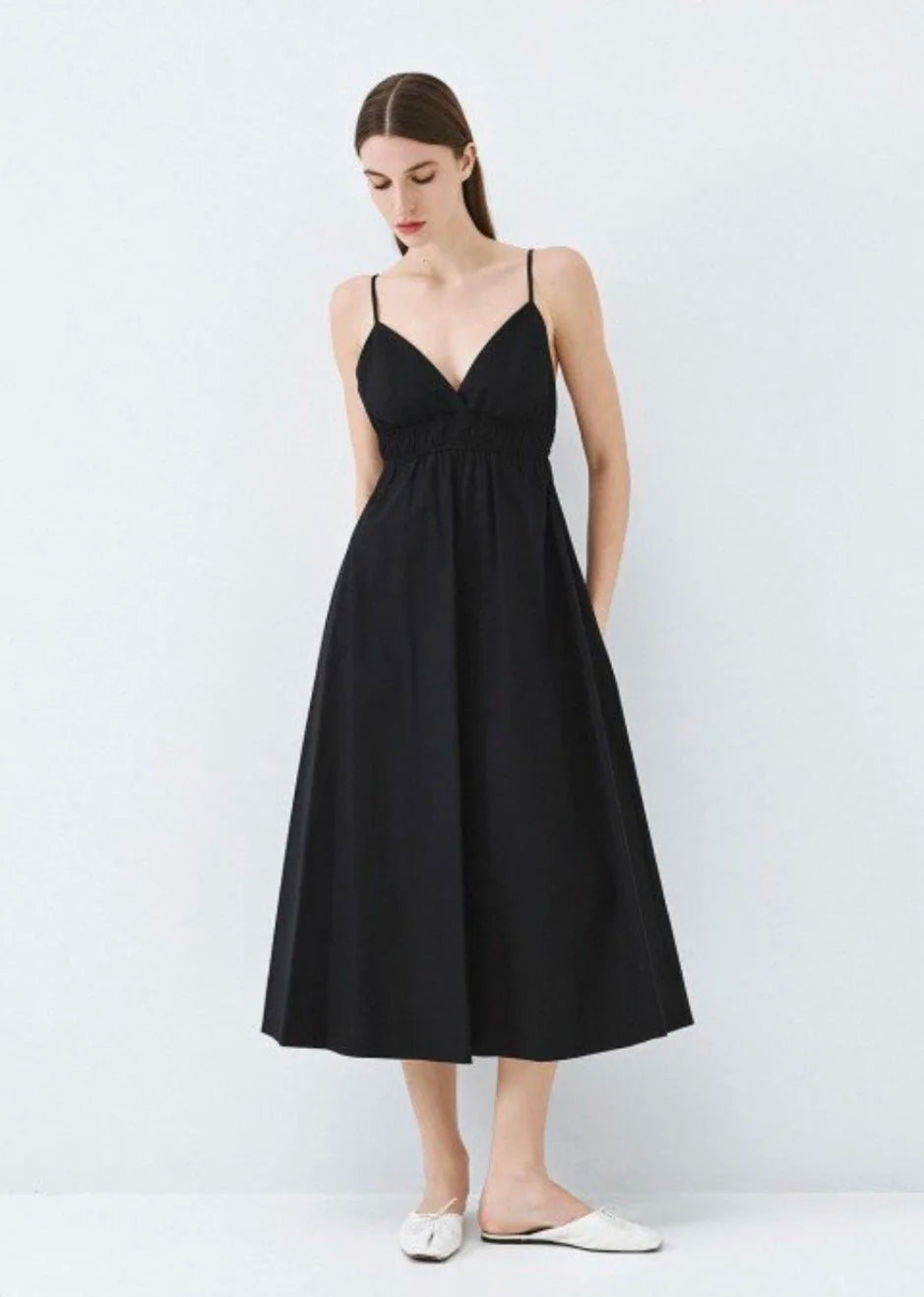 Darlene Black Cotton Dress