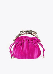 Cheetah Violet Velvet Bag