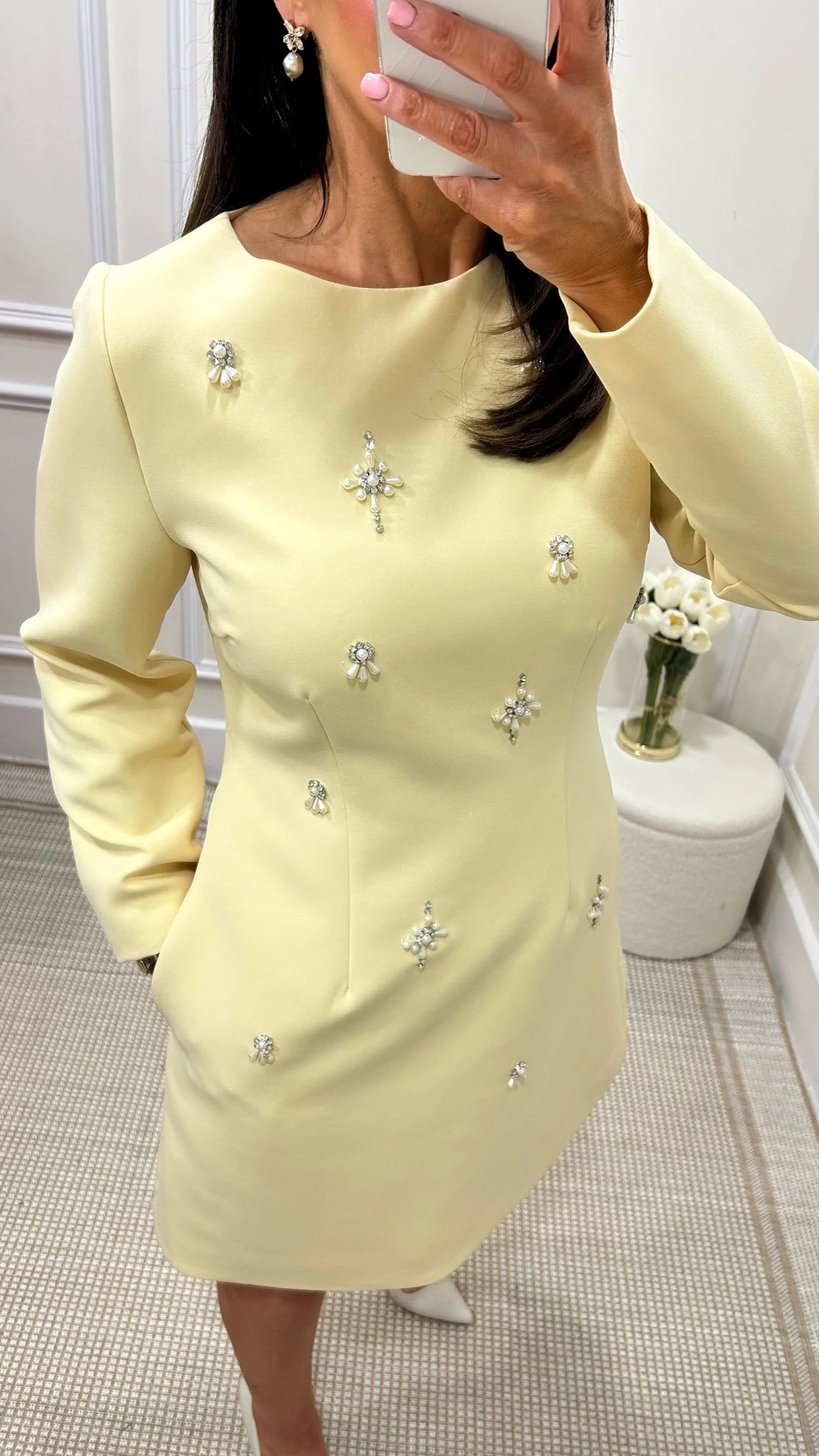 Bree Buttercream Mini Dress