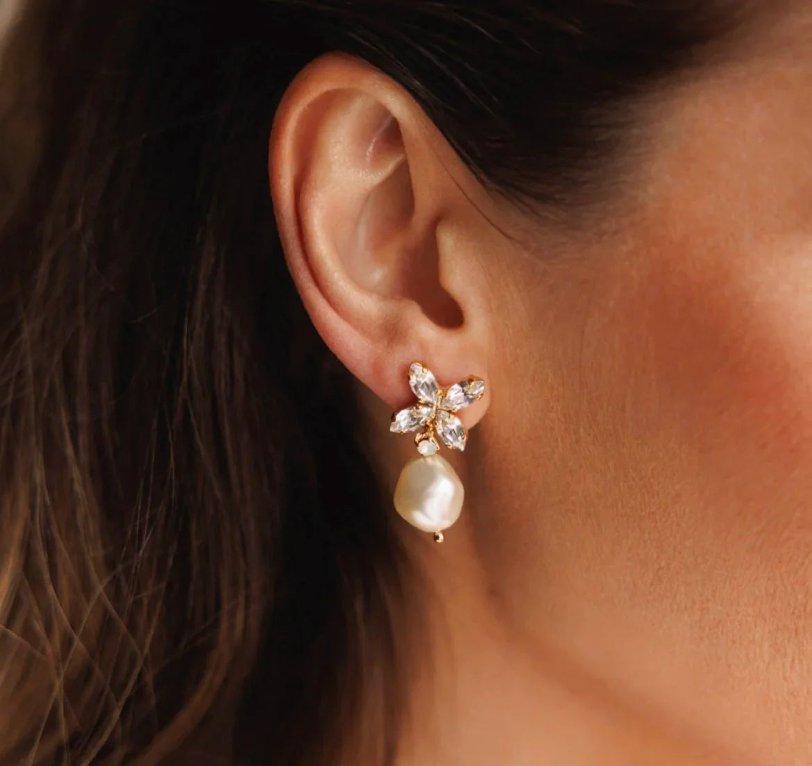 C Svedbom Honey Bee Pearl Drop Earring