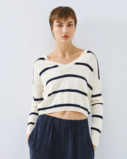 Cleo Navy Stripe Knit Top