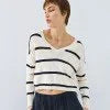 Cleo Navy Stripe Knit Top