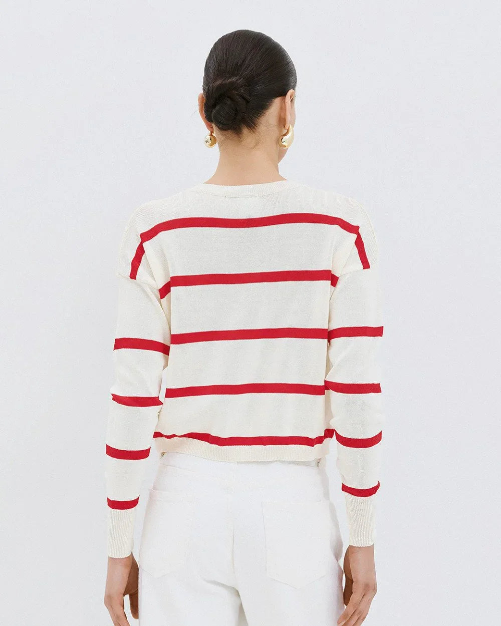 Cleo Red Stripe Knit Top