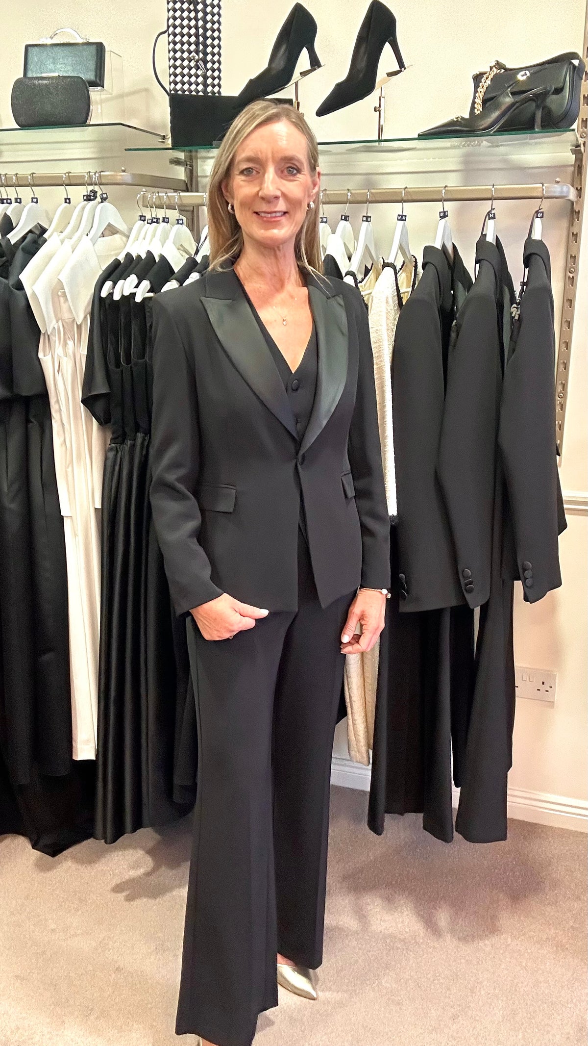 Salento Black Tuxedo 3 Piece Suit