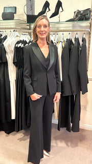 Salento Black Tuxedo 3 Piece Suit