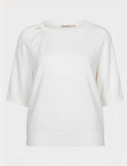 Marina Cream Knot Top