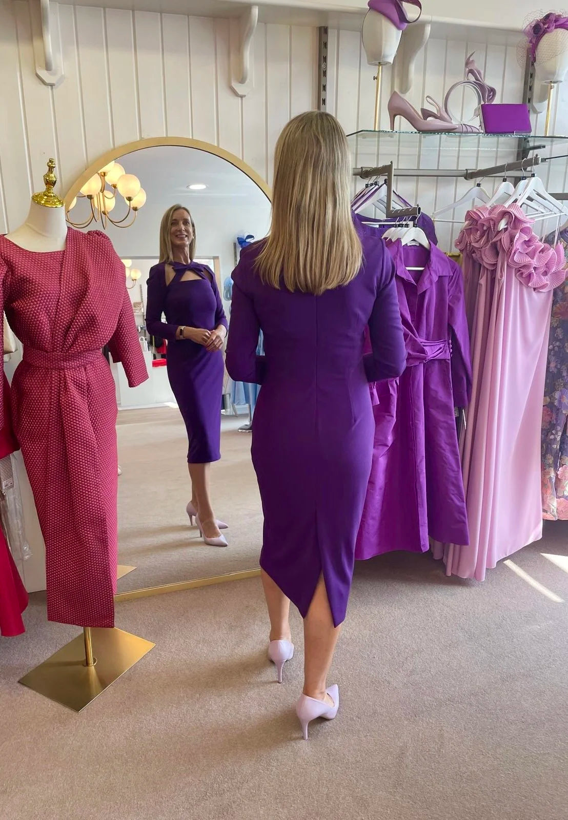 Adrian Purple Bow Dress