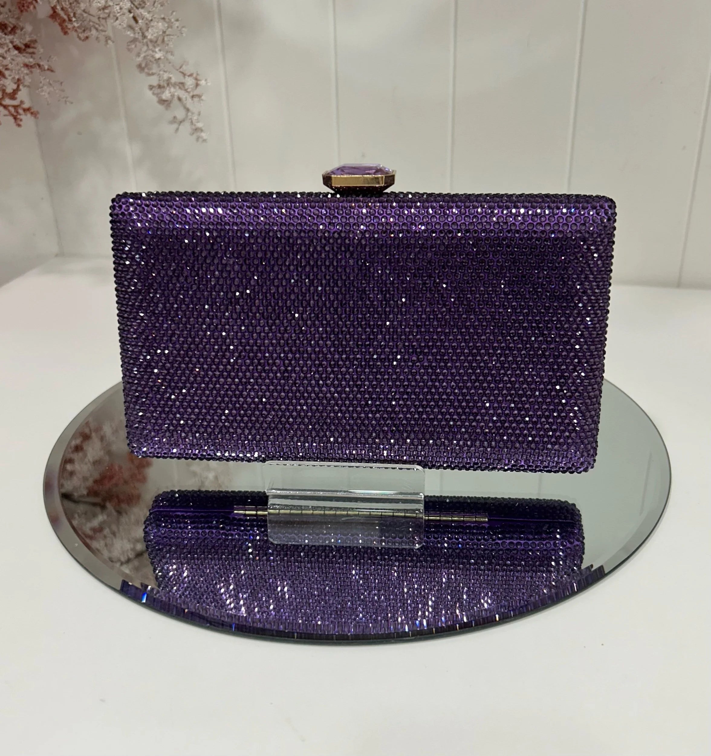 Lexi Purple Sparkle Clutch