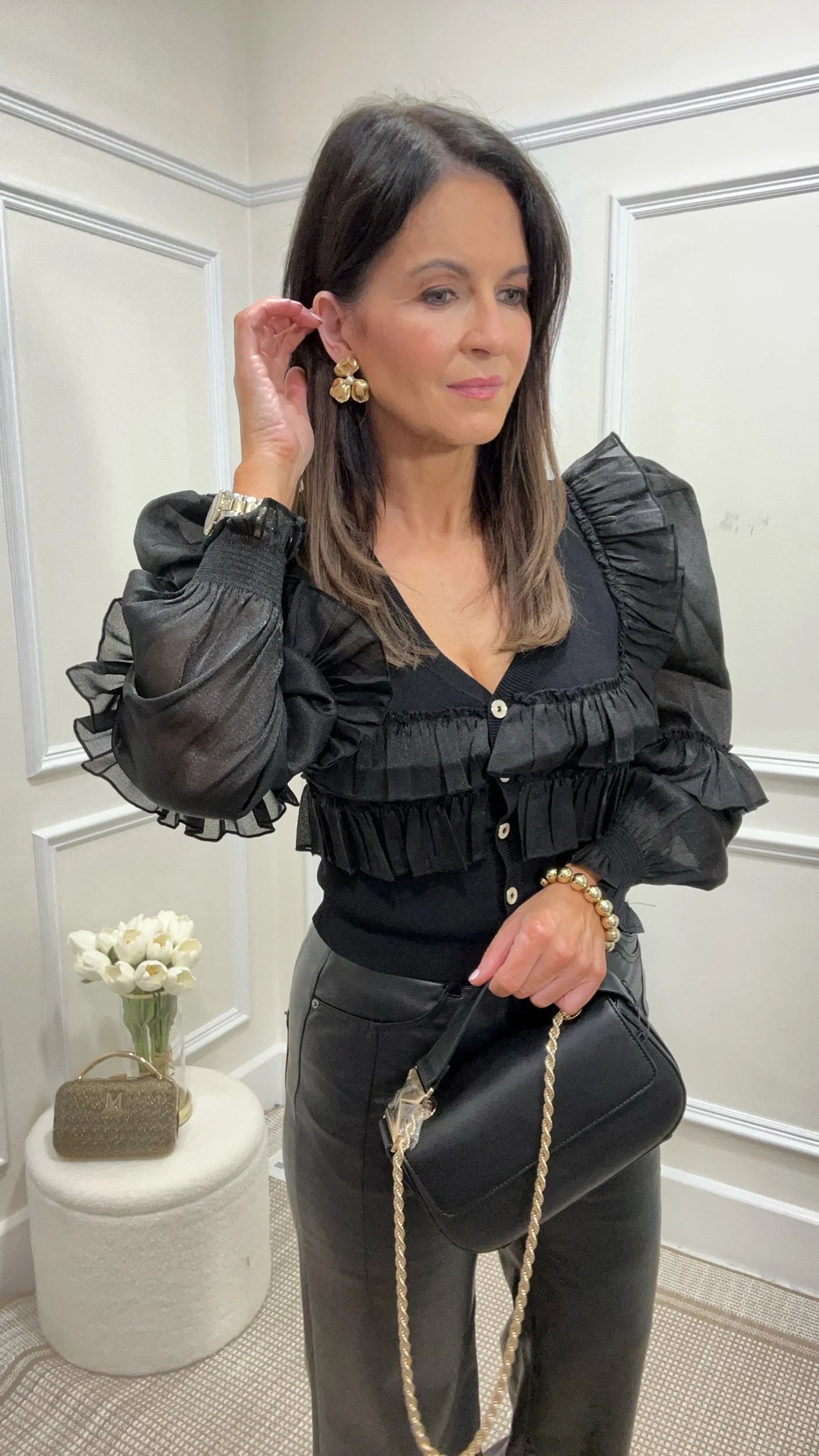 Hannah Black Cardigan
