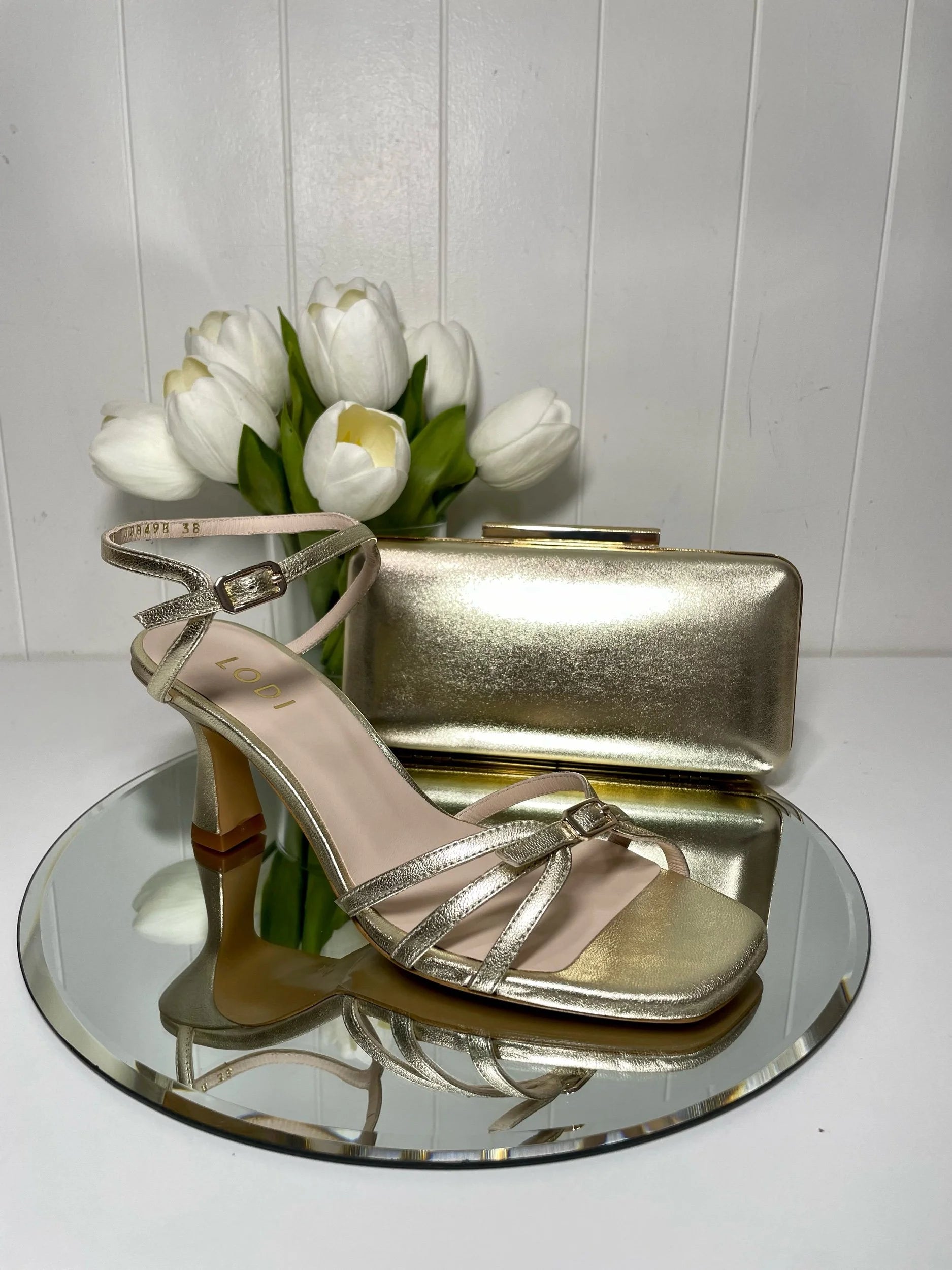 Lodi Luki Gold Sandal Low