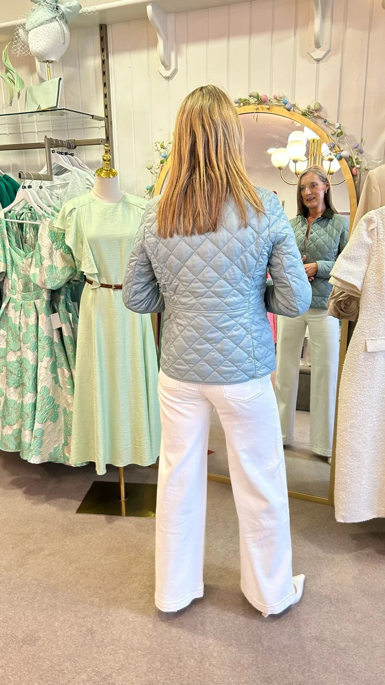Barbour Deveron Aqua Quilted Jacket