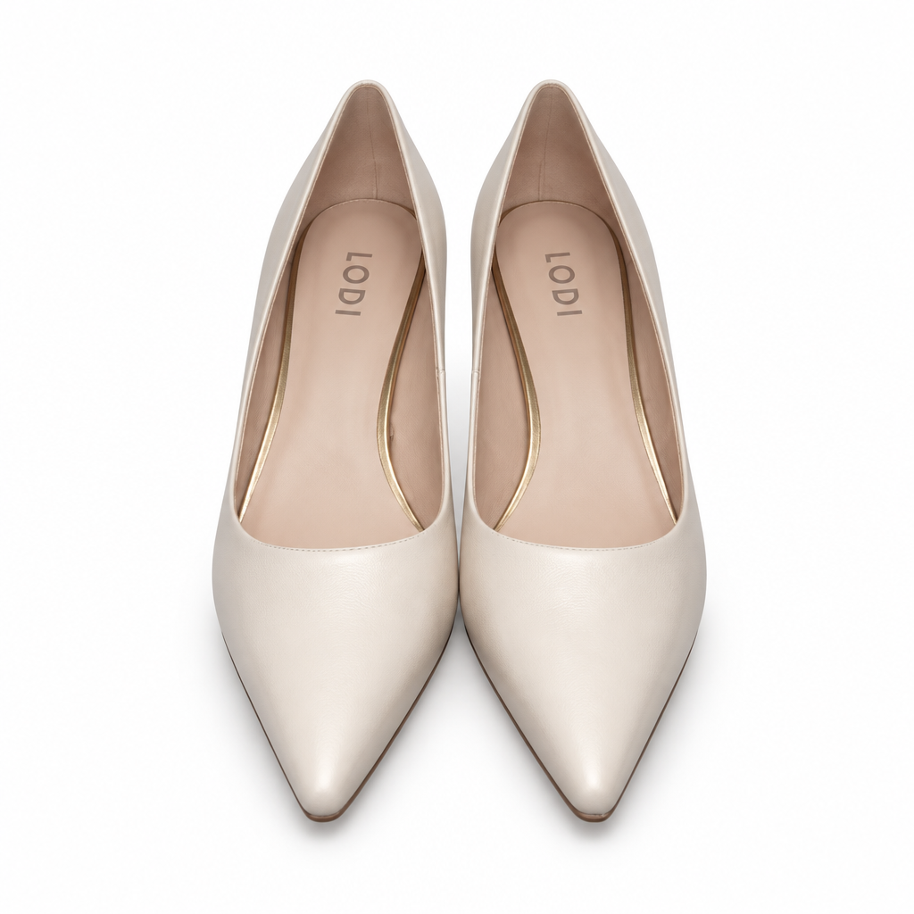 Lodi Jona Cream Low Heel Court