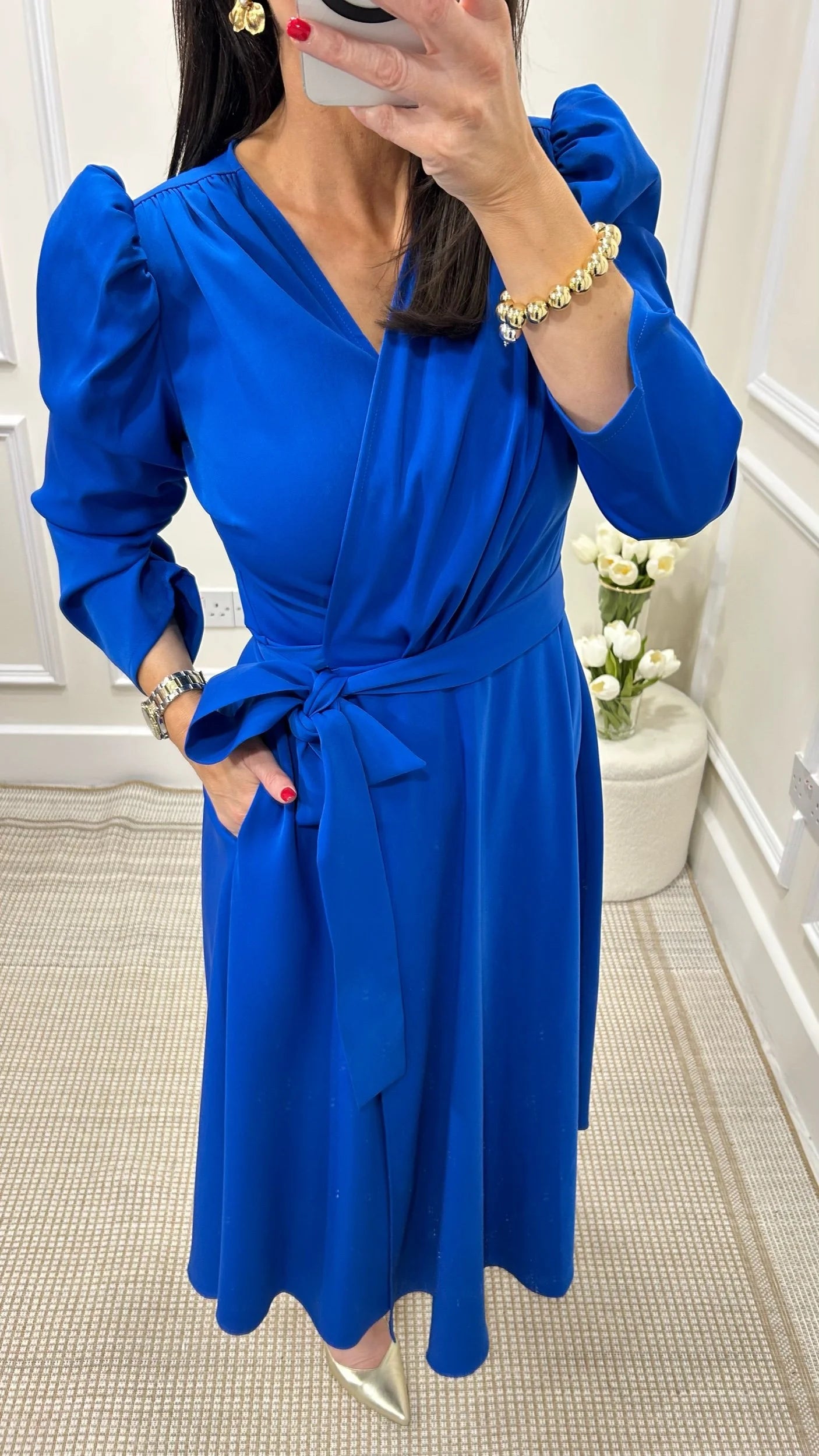 Emo Royal Blue Wrap Dress