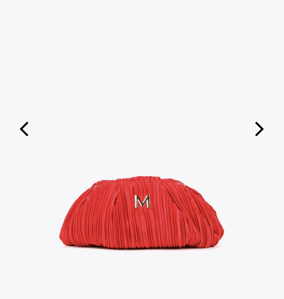 Minnie Pleated Satin Bag (Red)